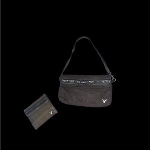 American Eagle Brown Vintage Handbag With Wallet